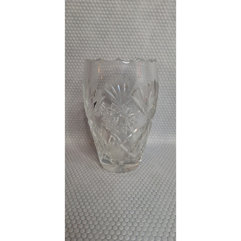 Vintage Lead Crystal Vase American Brilliant Period c.1876-1917